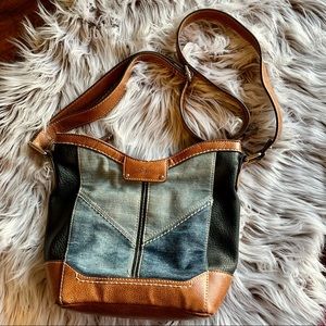 BOC Denim and Vegan Leather Crossbody